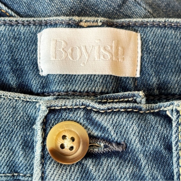 Boyish The Ricky High Rise Exposed Button Front Flare Leg Jeans Size 27 - Picture 7 of 14